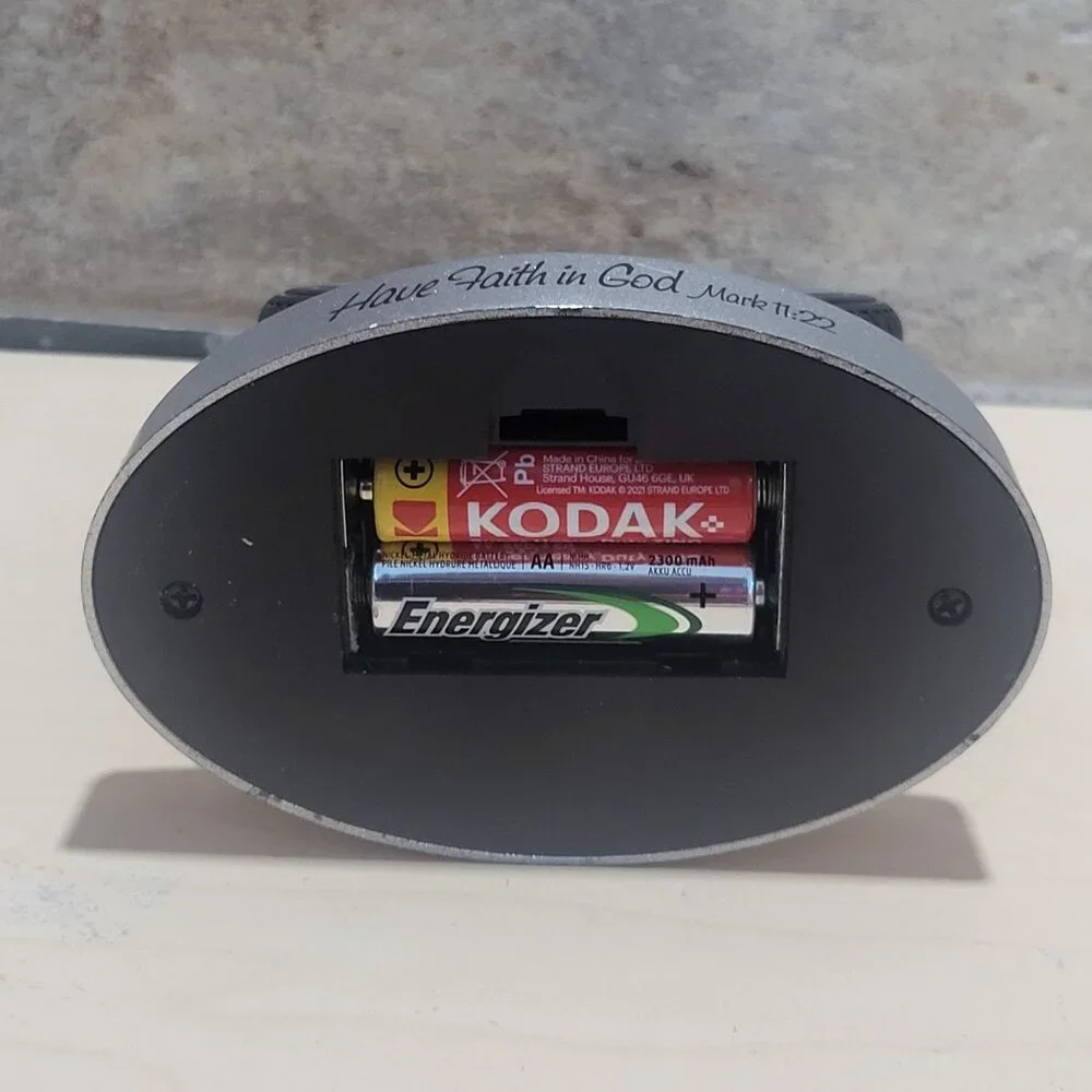 Tire Shaped Desk Alarm Clock Missing Bottom Battery Cover